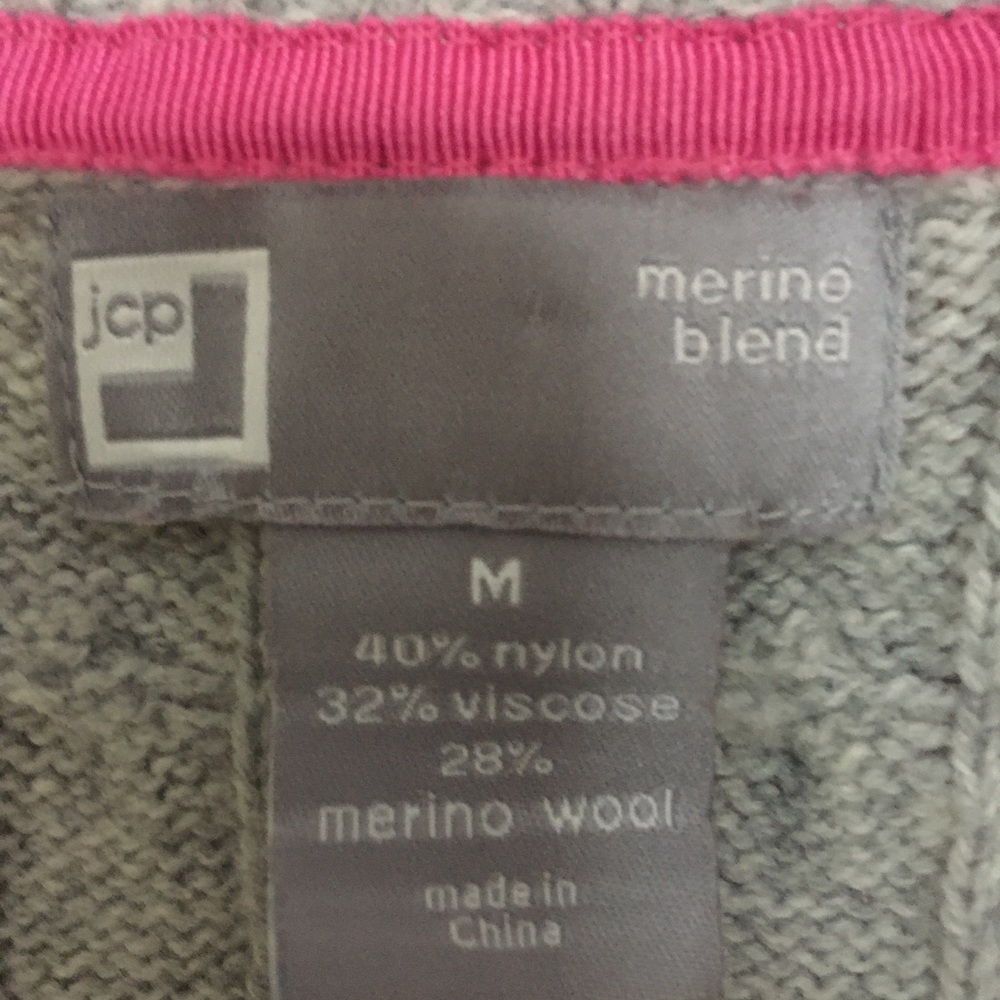 Lot of 2 - JCP Sweaters- Pink, Gray - M - Picture 4 of 6